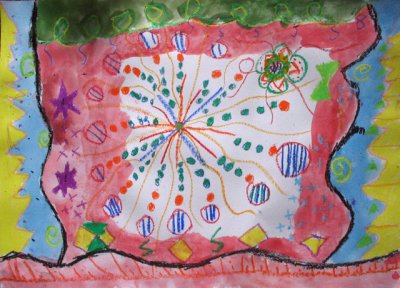 abstract painting, Jessica, age:7.5