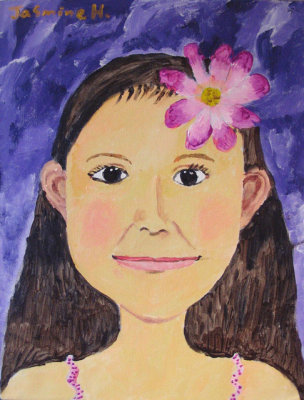 self-portrait, Jasmine, age:7