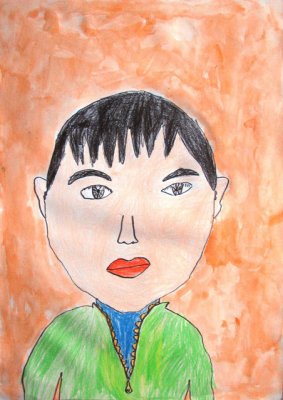 self-portrait, Hao, age:5.5