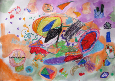 abstract painting, Kong Ling, age:7.5