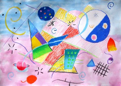 abstract painting, Yiwen, age:10.5