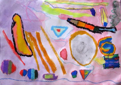 abstract painting, Samuel, age:6.5