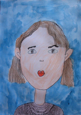 self-portrait, Amanda Brabant, age:6