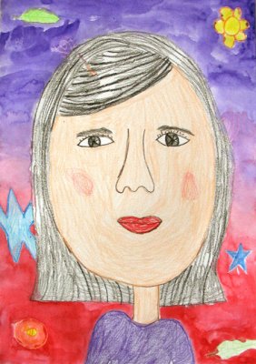 self-portrait, Ketherine, age:8