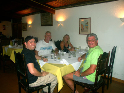 Pat Sandi and Dave enjoying a lovely lunch with our tour guide