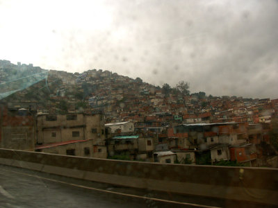 Dense housing this shot taken from the bus