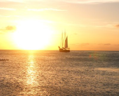 Sailing into the sunset