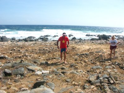  One side of Aruba has beautiful sandy beaches the other side of the island is very rugged