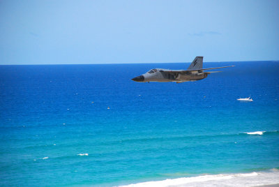 F-111 flying over Surfers Paradise beach 26.10.2008