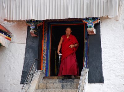 One of the many monks at the monastery