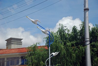 Street lighting in Tsedang