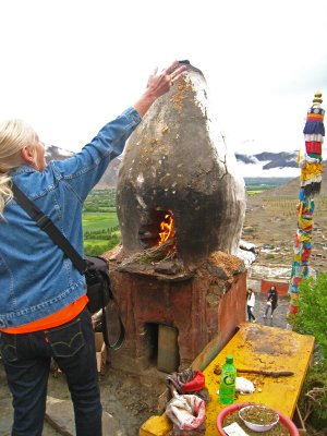 Part of the ritual is throwing seeds in the air