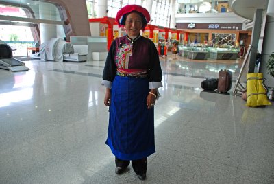 This lady allowed me to take her photo at the Lhasa airport leaving Tibet