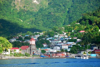 Picturesque little village in Dominica December 29 2008