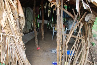 The mans little hut