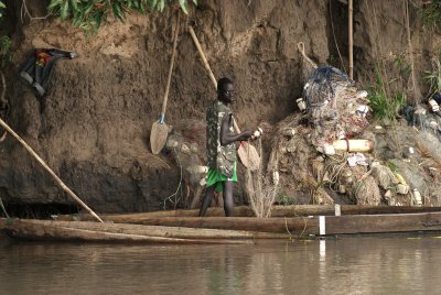 Fishing on the banks of the Nile