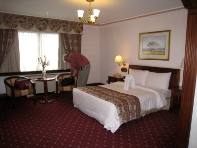KENYA; Arrived at the Stanley Hotel and getting ready to visit the pool bar Aug 29, 2010