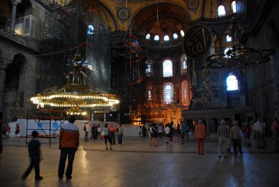 Interior of St Sophia which is now a museum