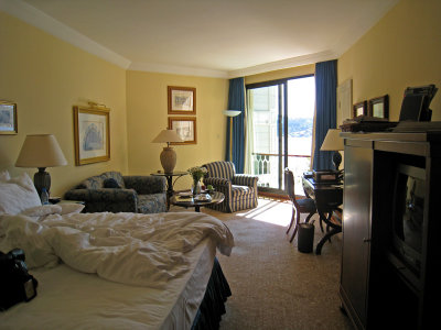 Hotel room at the Ciragan after a nap