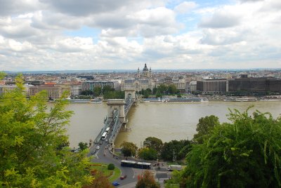  Looking at the Danube and Chain Bridge from Gellert Hill September 6, 2010