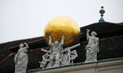 Beautiful statues adorn many of the buildings in Vienna