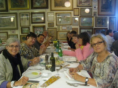 Our group from the train enjoying a seafood lunch September 8
