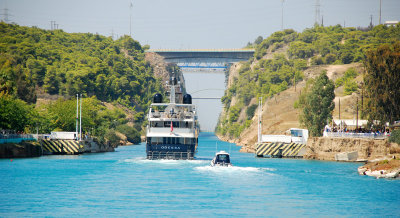  Sailing into the Corinth Canal - Greece
