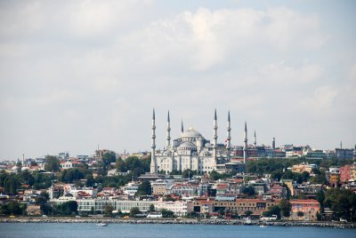 TURKEY:  Sailing into Istanbul and passing the Blue Mosque September 17, 2010