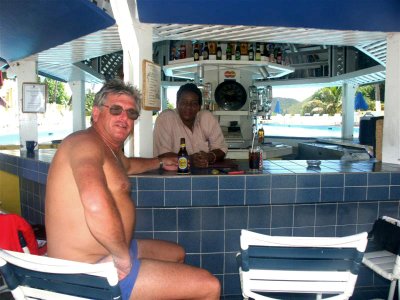 St Kitts - Dave and Julie at Pool Bar