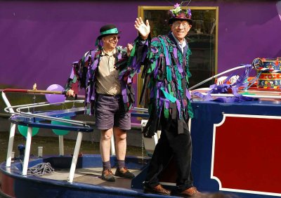 Morris dancers afloat