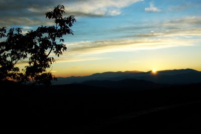 Sunsetting on the Blue Ridge Overlook