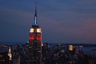 Grand view of Empire State Bldg from the Rock