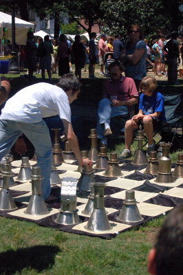 Moncure Chessworks provided the oversized Chess Set