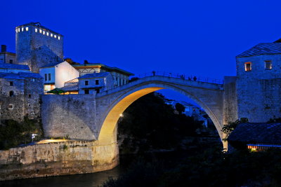 39 MOSTAR, Old Bridge from right bank