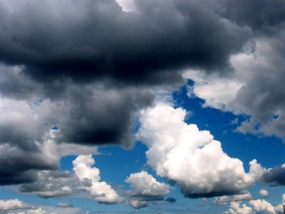 storm cloud on a sunny day