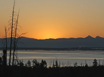 Sunrise Over Yellowstone Lake