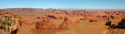 MONUMENT VALLEY FROM HUNT'S MESA
