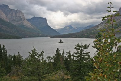 ST MARY LAKE WITH WILD GOOSE ISLAND
