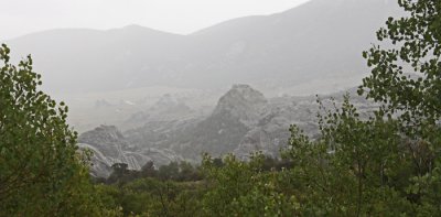 CITY OF ROCKS IN THE RAIN