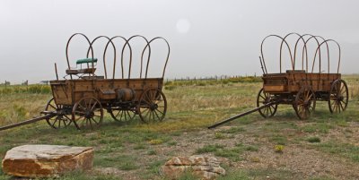 REPLICA WAGONS: NEAR THE OREGON TRAIL