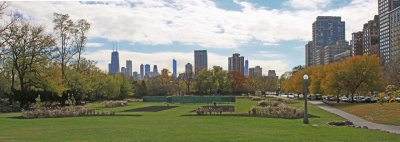 SKYLINE FROM LINCOLN PARK CONSERVATORY