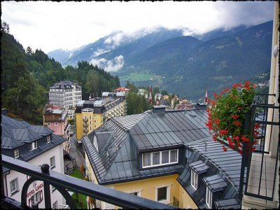 view from my hotel Salzburger Hof