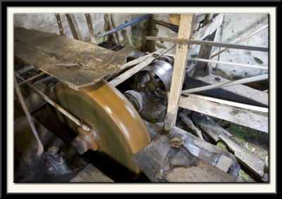 Sharpening Stone driven by another Water Wheel