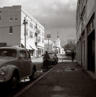 Hamilton, Bermuda street in the winter of 1962