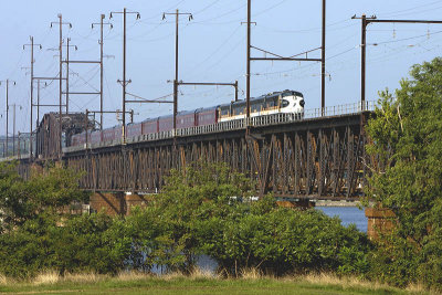 NS 951 OCS Crossing the Susquehanna River Bridge In Perryville, MD