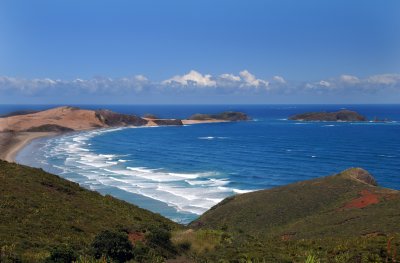 View to the left of Cape Reinga light house.