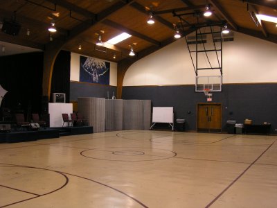 Inside the gymnasium
