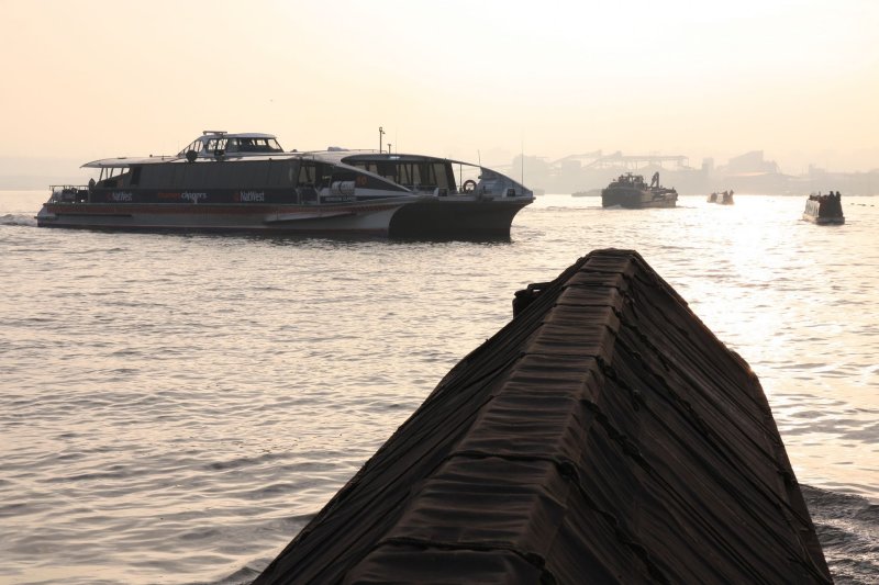 The Thames Clipper wasnt interested in waiting!