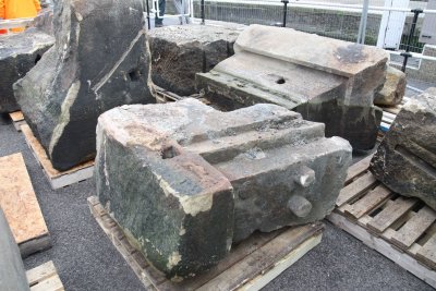 ... they are the remains of the Euston Arch demolished in the 1960's