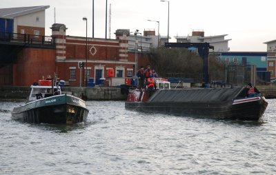 Leaving The KGV Lock into the Royal Docks